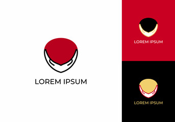 vector logo robot mask illustration icon