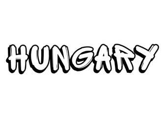 Hungary graffiti word vector font
Vector font word on a white background