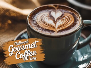 Celebrate national gourmet coffee day with a delicious latte featuring beautiful heart art