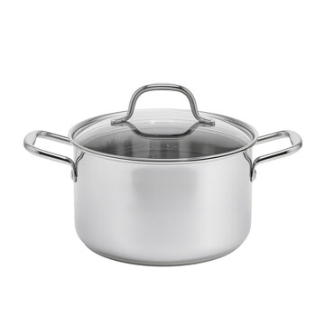 Stainless Steel Cooking Pot With Clear Glass Lid for Efficient Kitchen Use