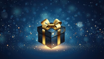 Festive holiday gift presentation celebratory atmosphere digital illustration sparkling background elevated viewpoint joyful concept for seasonal marketing