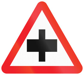 Road sign used in India - Major road ahead