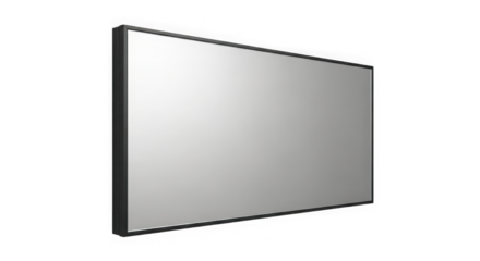 Blank digital screen reflecting light isolated on transparent background