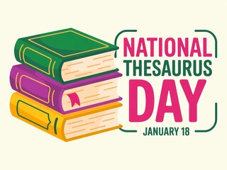 Celebrate national thesaurus day january 18th with a stack of colorful books