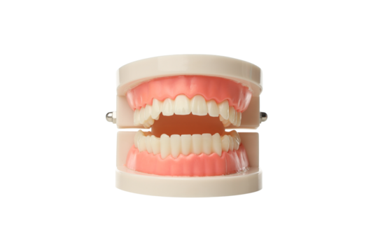 Showcasing an aligned dental model, isolated, PNG