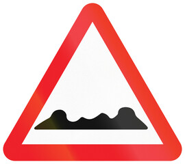 Road sign used in India - Rough road