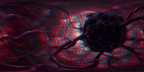 Cancer cell v2 8K VR 360 Equirectangular Spherical Panorama