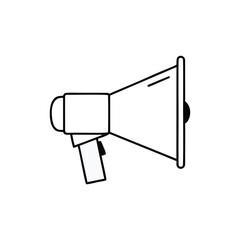 vector megaphone icon on white background