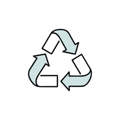 vector recycling symbol on white background