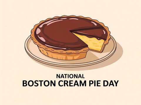 Celebrate national boston cream pie day with a delicious slice of this classic dessert - Powered by Adobe