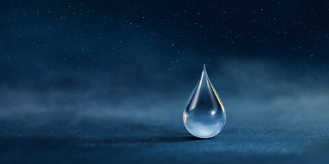 Captivating water droplet reflection cosmic background high-quality image serene environment close-up view fluidity concept
