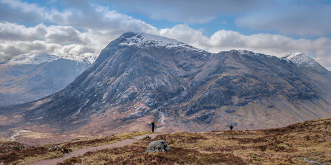 Buachaille Etive Mor, looking into Coire na Tulaich, viewed from the West Highland Way,  Glencoe, Scottish Highlands. © David