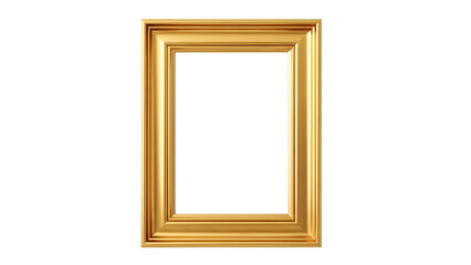 Elegant golden photo frame with a clean white background, perfect for displaying artwork or memories
