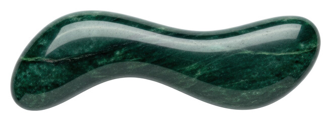 Unique green stone abstract sculpture natural view