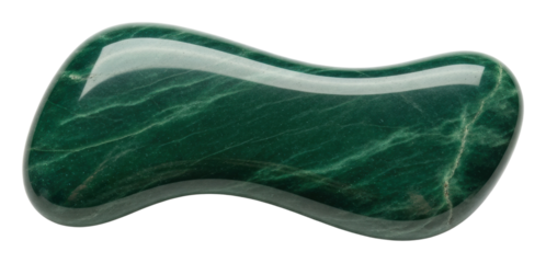 Polished green stone nature gemstone collection display