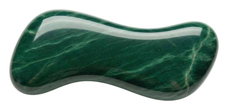 Polished green stone nature gemstone collection display