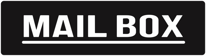 sticker that says : mail box