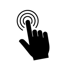 Obraz premium Tap into innovation with this finger click icon representing action, technology, and modern solutions for your digital projects now