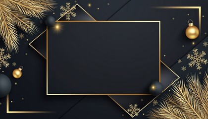Elegant winter celebration background with golden accents holiday theme graphic design cozy atmosphere top-down view festive concept for event promotions and seasonal decor