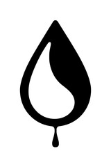 Modern droplet graphic for water conservation campaigns, hydration reminders, and innovative fluid design