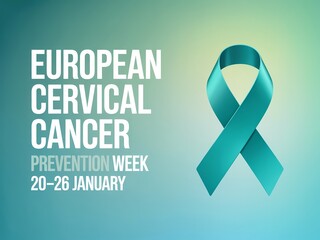 European cervical cancer prevention week 20 26 january teal ribbon awareness campaign