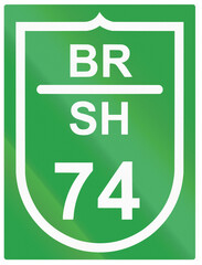 Road sign used in India - State Highway of India route marker