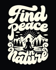 Meditating silhouette seeks inner peace amidst mountain scenery, trees, and nature's beauty