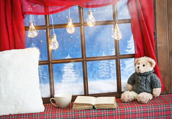 ugly sweaters christmas party background