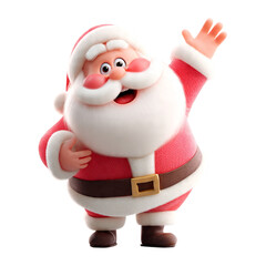 Surprised Santa 3D Character with Open Mouth Expression - Amazed Christmas Holiday Illustration Isolated on Pink Background for Seasonal Design