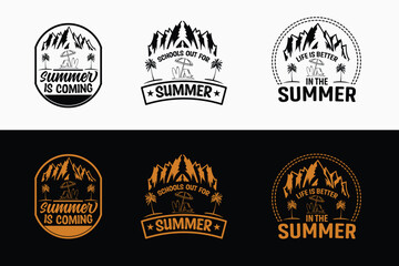 Summer Quote SVG Typography T-Shirt Design – Beach Vibes Graphic