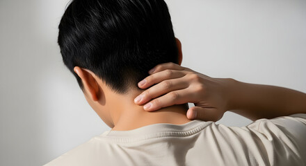 Neck Pain Relief Aching Neck Massaging Sore Muscles Comfort Wellness Injury Prevention Chiropractic Treatment Posture Correction Physical Therapy Ergonomics Strain Relief Body