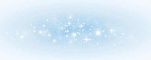 Fototapeta premium Shiny explosion of stardust and dust on transparent background. Glow and sparkles spread evenly across the background.