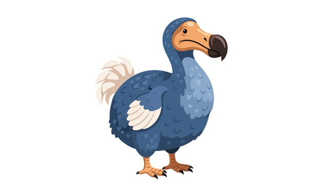 A cartoon dodo bird in profile view against a white background