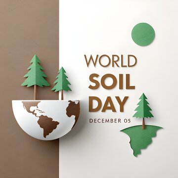 World Soil Day (WSD) is held annually on 5 December as a means to focus attention on the importance of healthy soil and to advocate for the sustainable management of soil resources. Vector design. 