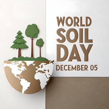 World Soil Day (WSD) is held annually on 5 December as a means to focus attention on the importance of healthy soil and to advocate for the sustainable management of soil resources. Vector design. 