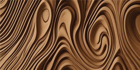 Elegant Layered Paper Wave Flow Background Featuring Warm Brown Organic Carved Contour Texture