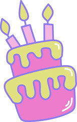 birthday cake with candles