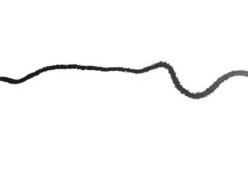A black dashed squiggly line on white background, artwork, background