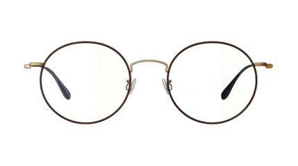 Retro Round Sunglasses with Blue Lenses Isolated on White Background