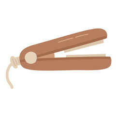 Hair Straightener in Hand-Drawn Cute Style for Hair Styling Illustration