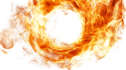 Abstract Orange Liquid Swirl Background, Fiery Energy Vortex Tunnel