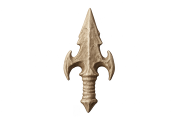 Ancient tribal spearhead or arrowhead weapon, primitive stone tool