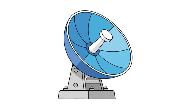 Satellite dish on a stand