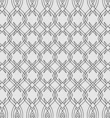 Fototapeta premium Seamless geometric cable knit pattern design, detailed vector CAD illustration for textile and fabric repeats, decorative line artwork for fashion applications