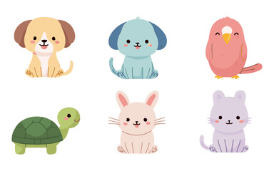 Obraz premium Abstract Monkeys and Bears in Bold Colors