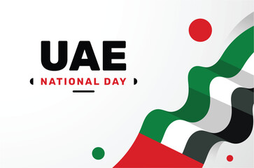 UAE National Day Flat Background Design for Celebration Events