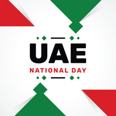 UAE National Day Flat Background Design for Celebration Events