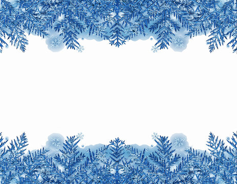 karlı boş kısmı olan metin yazma boşluku kış desenli sanatsal &ccedil;er&ccedil;eve