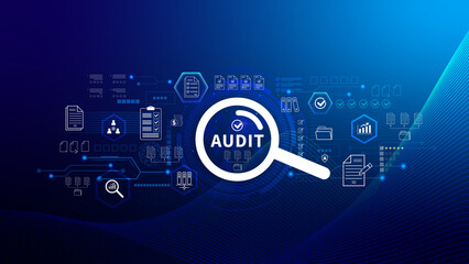 Business Audit concept. check and evaluate financial statement, Financial auditing concept, Audit And Fraud Investigation