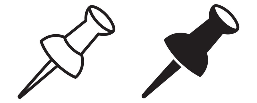 Organize your projects with these simple push pin icons perfect for presentations, reminders, and creative designs, ensuring clarity and focus in every task